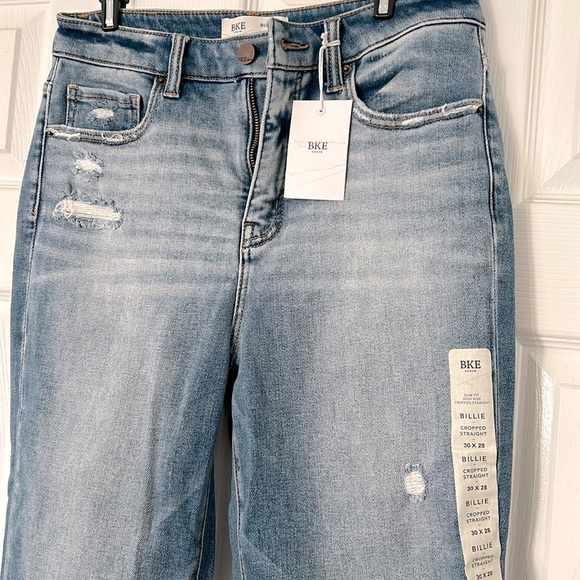 BKE Jeans 30 x 28 Billie Cropped Straight NWT Slim Fit High Rise - Picture 4 of 7